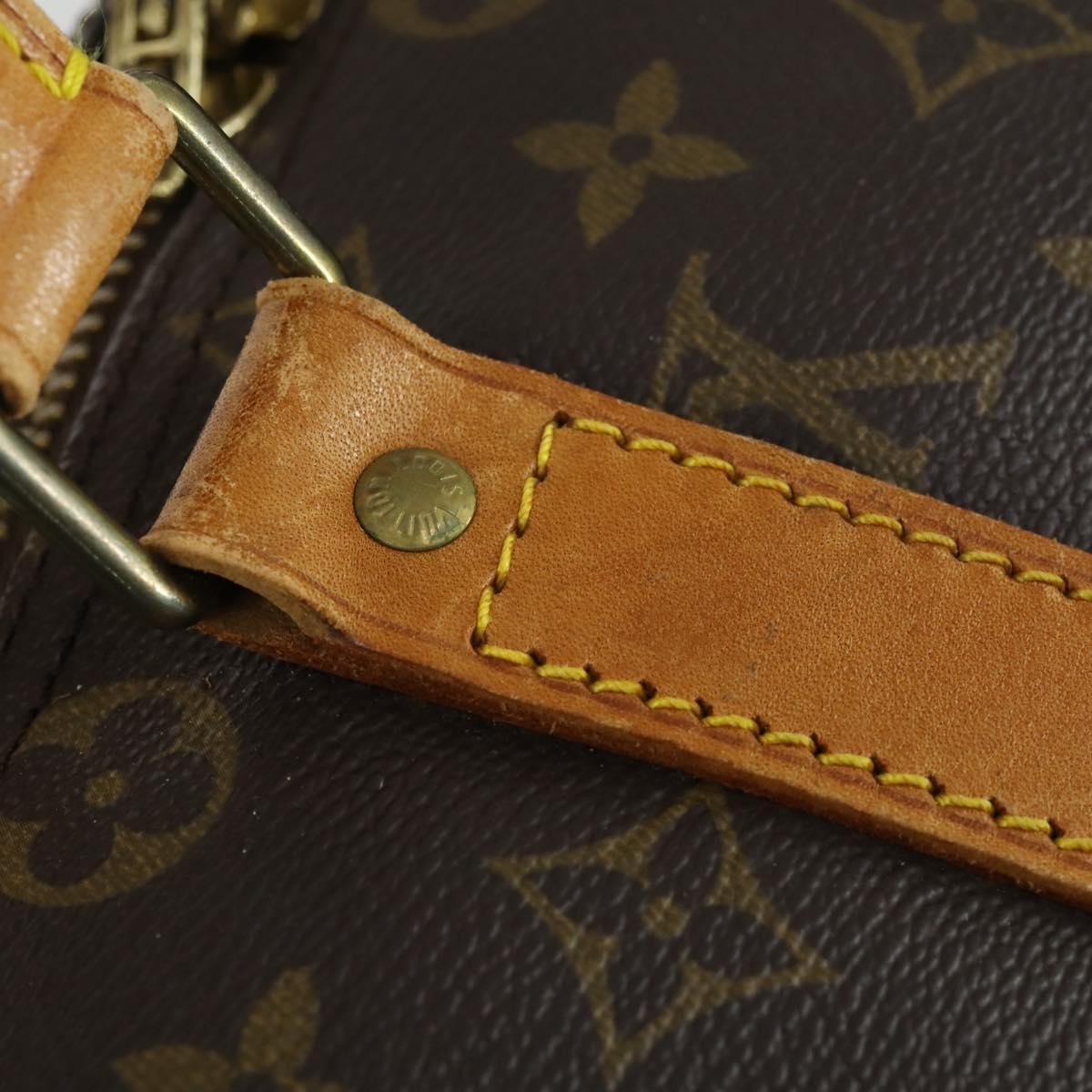 Louis Vuitton Keepall Bandouliere Bag Monogram Canvas Brown Canvas Travel Bag Bag (Pre-Owned)