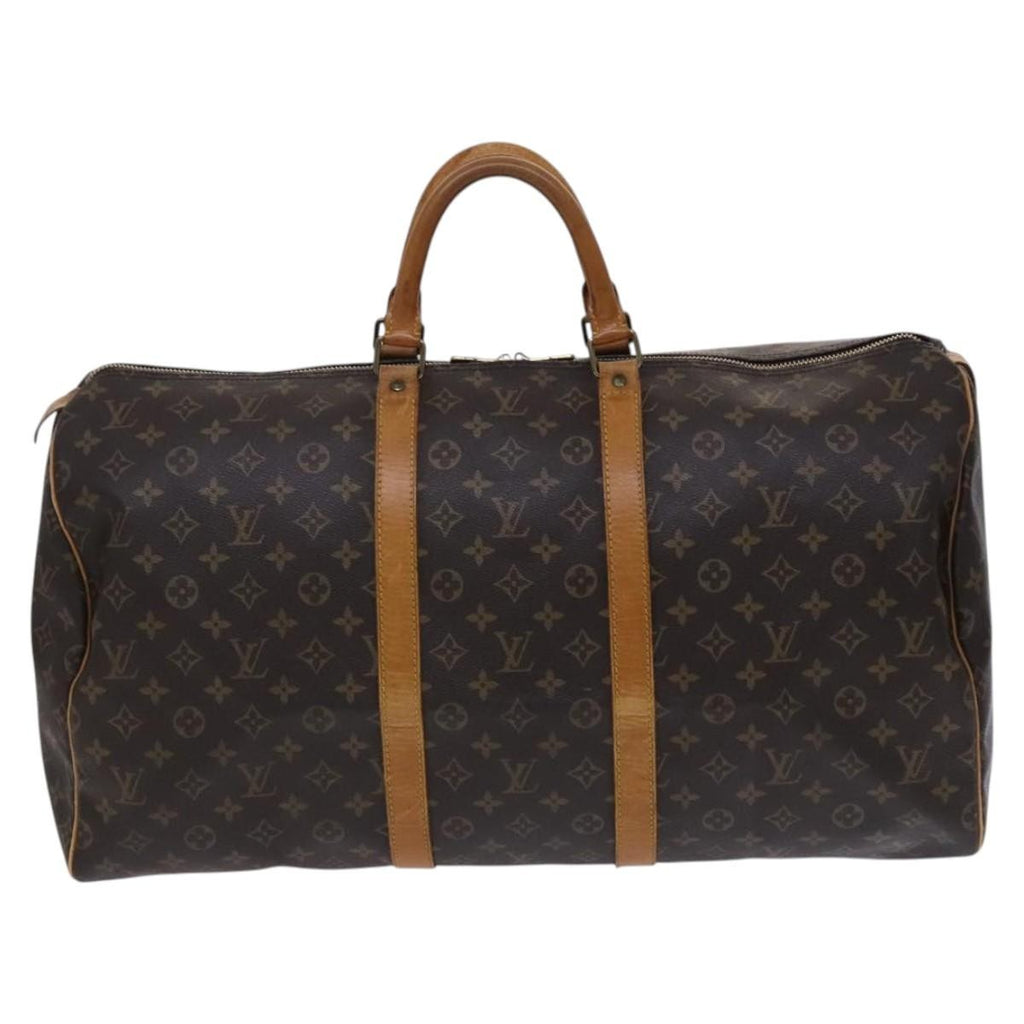Louis Vuitton Keepall Bag Monogram Canvas Brown Canvas Travel Bag Bag (Pre-Owned)