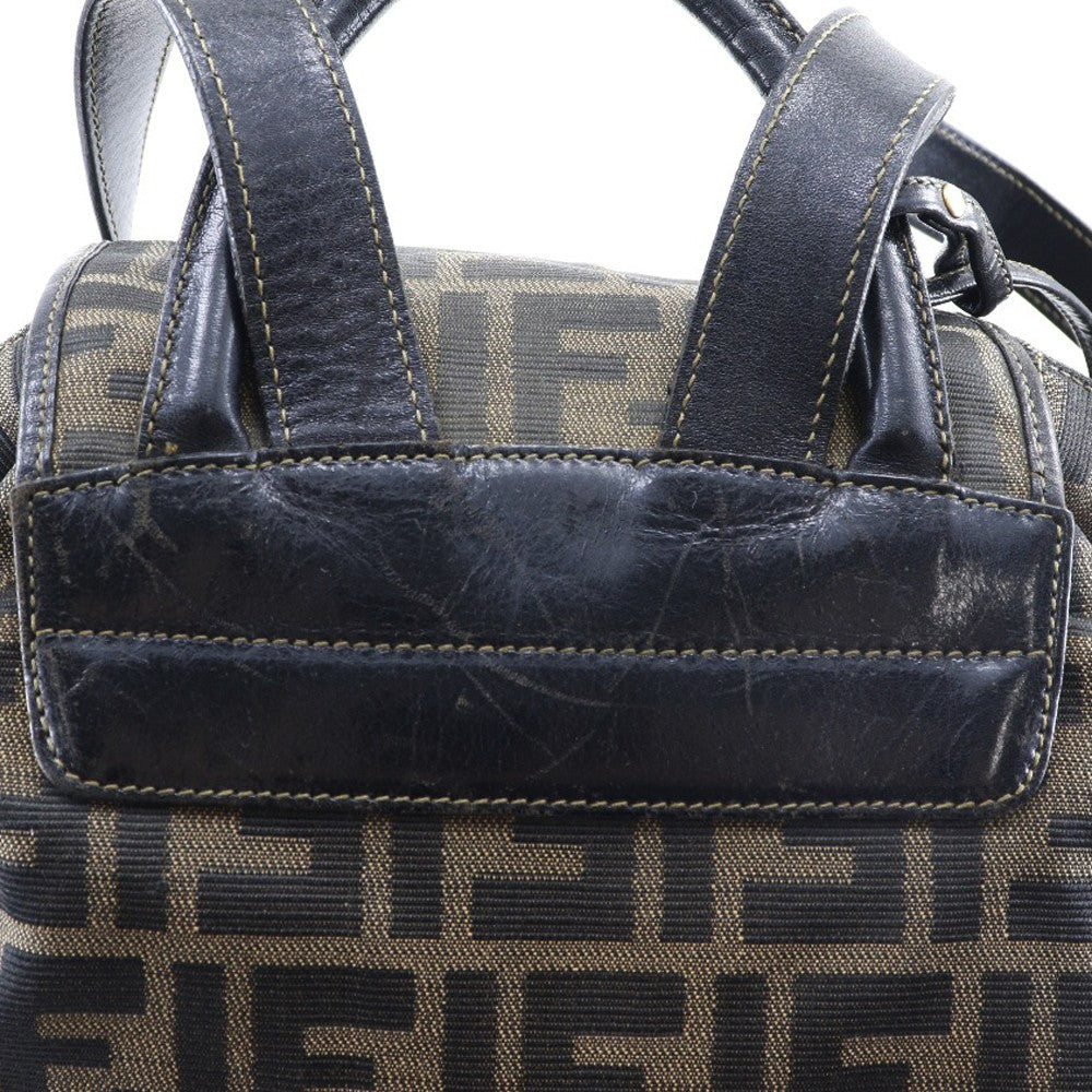Fendi Fendi Backpack Daypack Zucca Canvas Brown Canvas Backpack Bag (Pre-Owned)