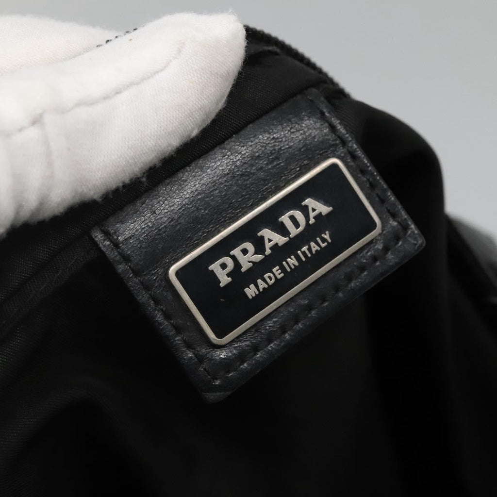 Prada Flat Messenger Bag Tessuto Black Nylon Shoulder Bag Bag (Pre-Owned)