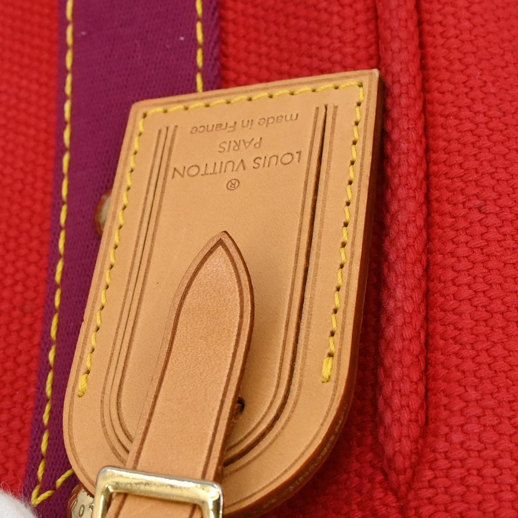 Louis Vuitton Antigua Tote Canvas Red Canvas Tote Bag Bag (Pre-Owned)