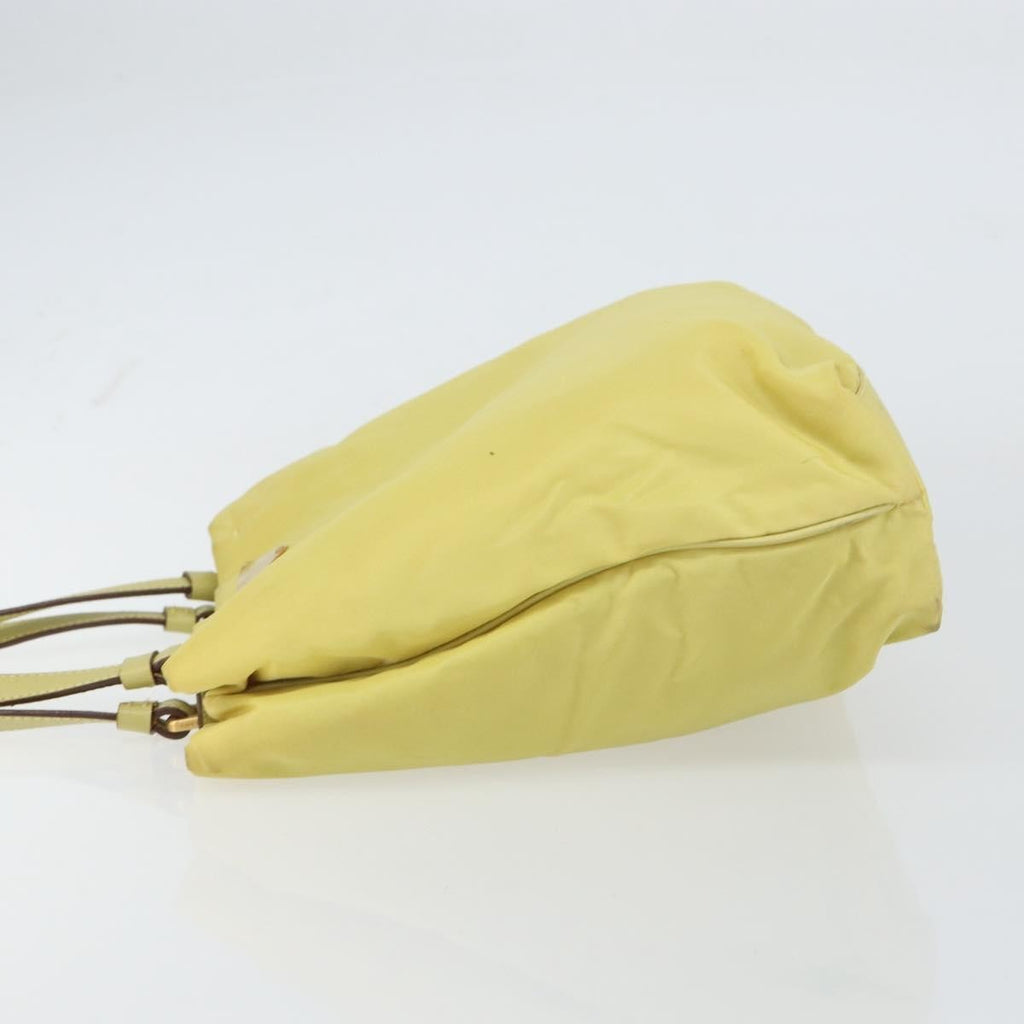 Prada Vintage Tote Nylon Yellow Nylon Tote Bag Bag (Pre-Owned)