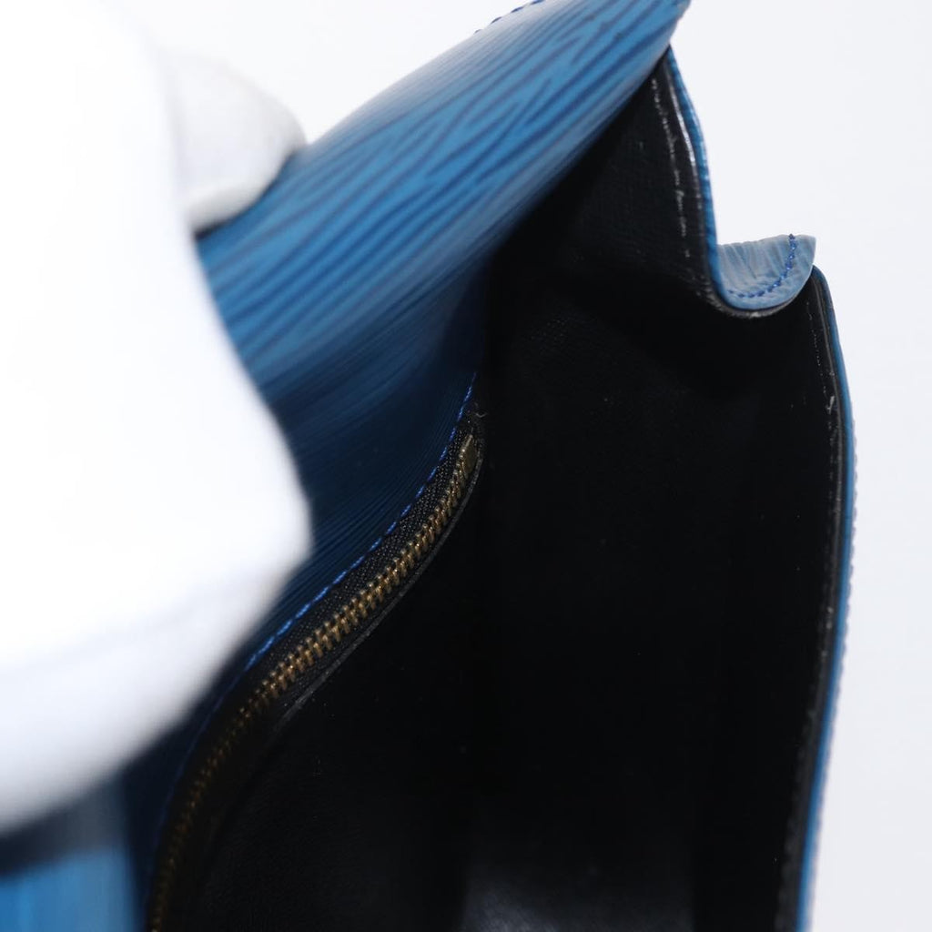 Louis Vuitton Saint Cloud Handbag Epi Leather Blue Leather Shoulder Bag Bag (Pre-Owned)