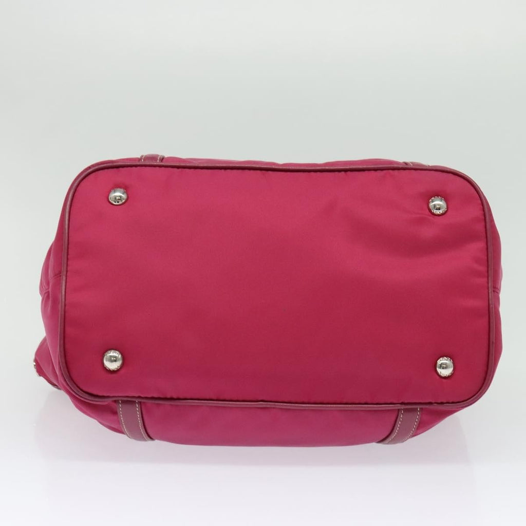 Prada Convertible Belted Hobo Tessuto With Leather Pink Nylon Tote Bag Bag (Pre-Owned)