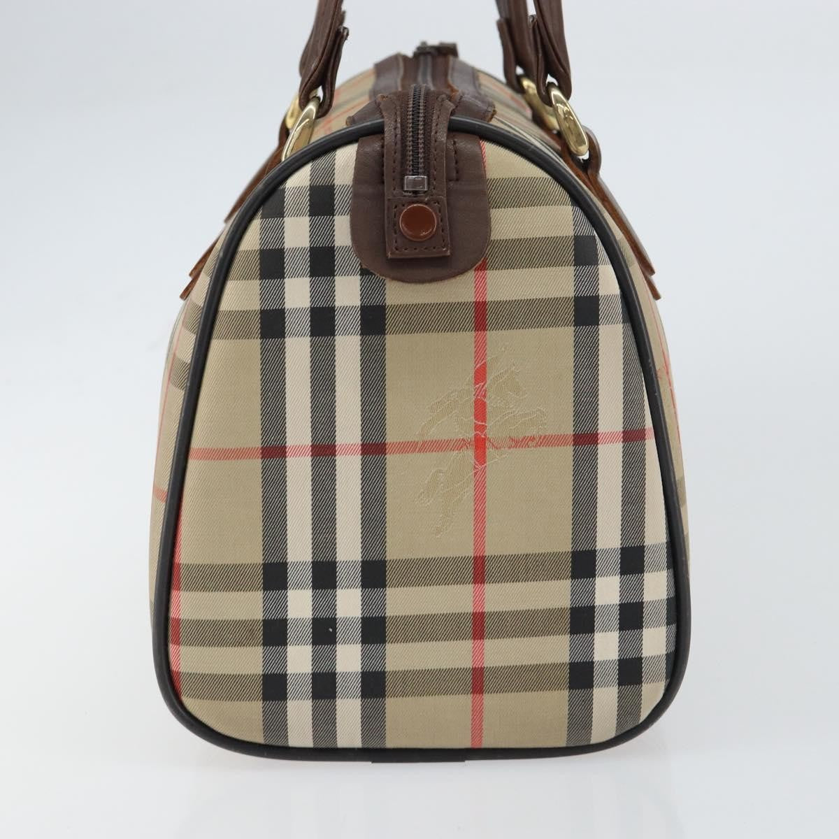 Burberry Nova Check Handbag Nova Check Canvas Beige Canvas Handbag (Pre-Owned)