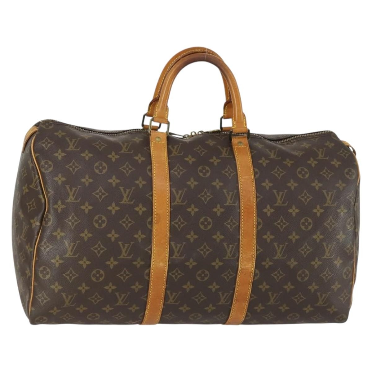Louis Vuitton Keepall Bag Monogram Canvas Brown Canvas Travel Bag Bag (Pre-Owned)