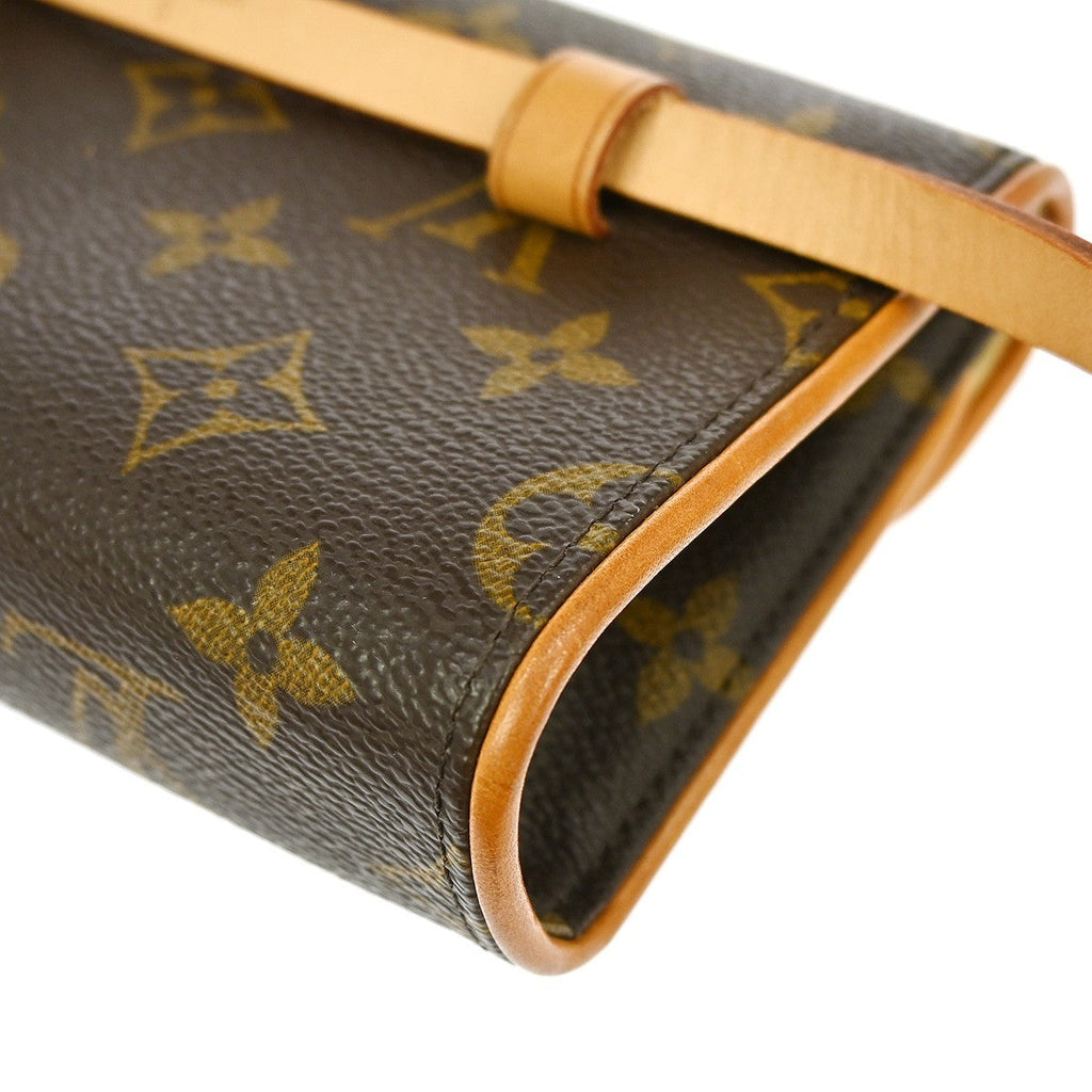 Louis Vuitton Florentine Waist Bag Monogram Canvas Brown Canvas Clutche & Pouche Bag (Pre-Owned)