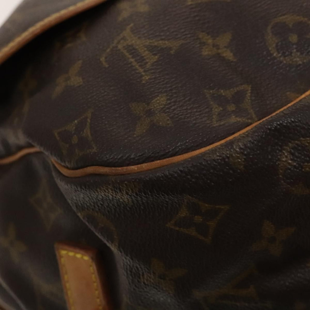Louis Vuitton Saumur Handbag Monogram Canvas Brown Canvas Shoulder Bag Bag (Pre-Owned)