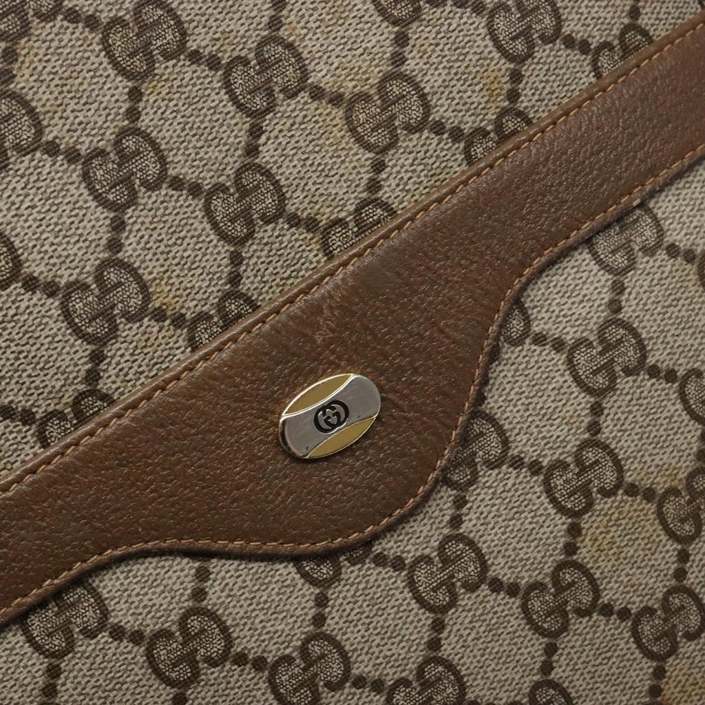 Gucci Ophidia Front Pocket Shopper Tote Gg Coated Canvas Beige Canvas Tote Bag Bag (Pre-Owned)