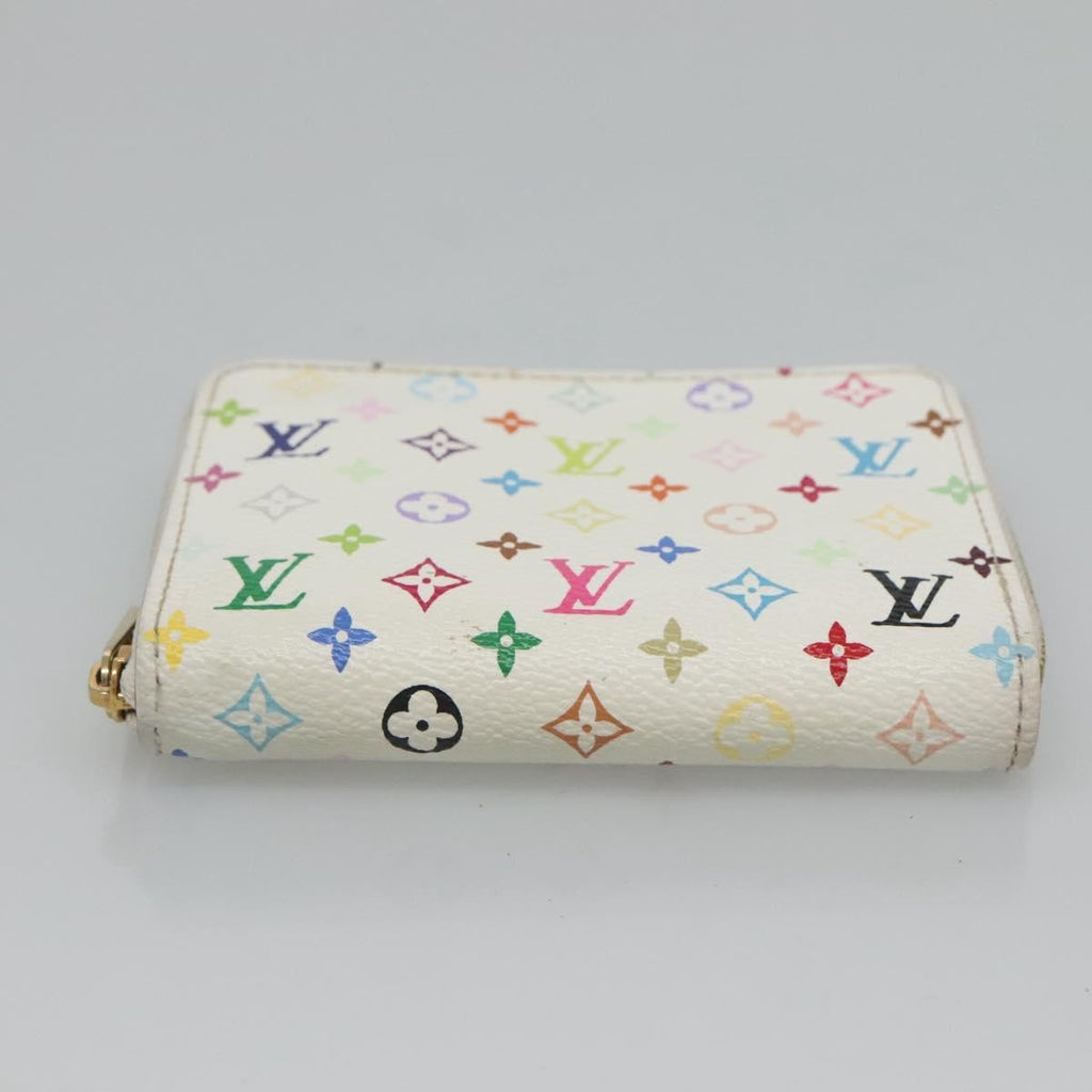 Louis Vuitton Porte-Monnaie Zippy Wallet Monogram Multicolor White Canvas Wallets Accessory (Pre-Owned)