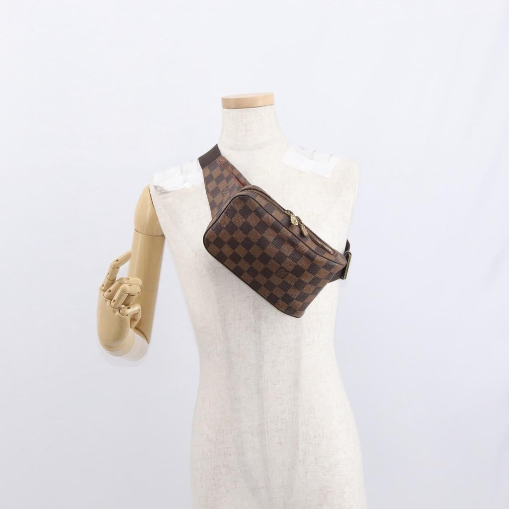 Louis Vuitton Geronimos Waist Bag Damier Brown Canvas Clutche & Pouche Bag (Pre-Owned)