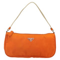 Prada Pochette Shoulder Bag Tessuto Orange Nylon Clutche & Pouche Bag (Pre-Owned)