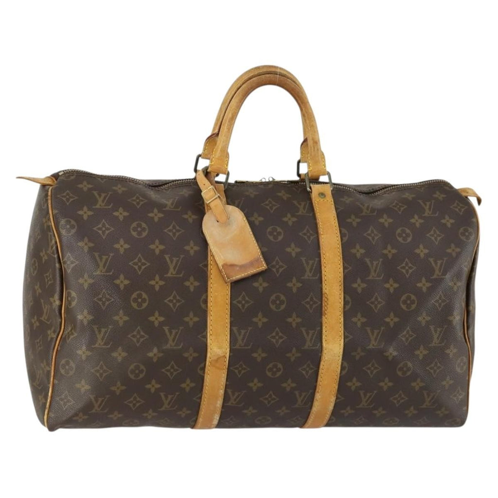 Louis Vuitton Keepall Bag Monogram Canvas Brown Canvas Travel Bag Bag (Pre-Owned)