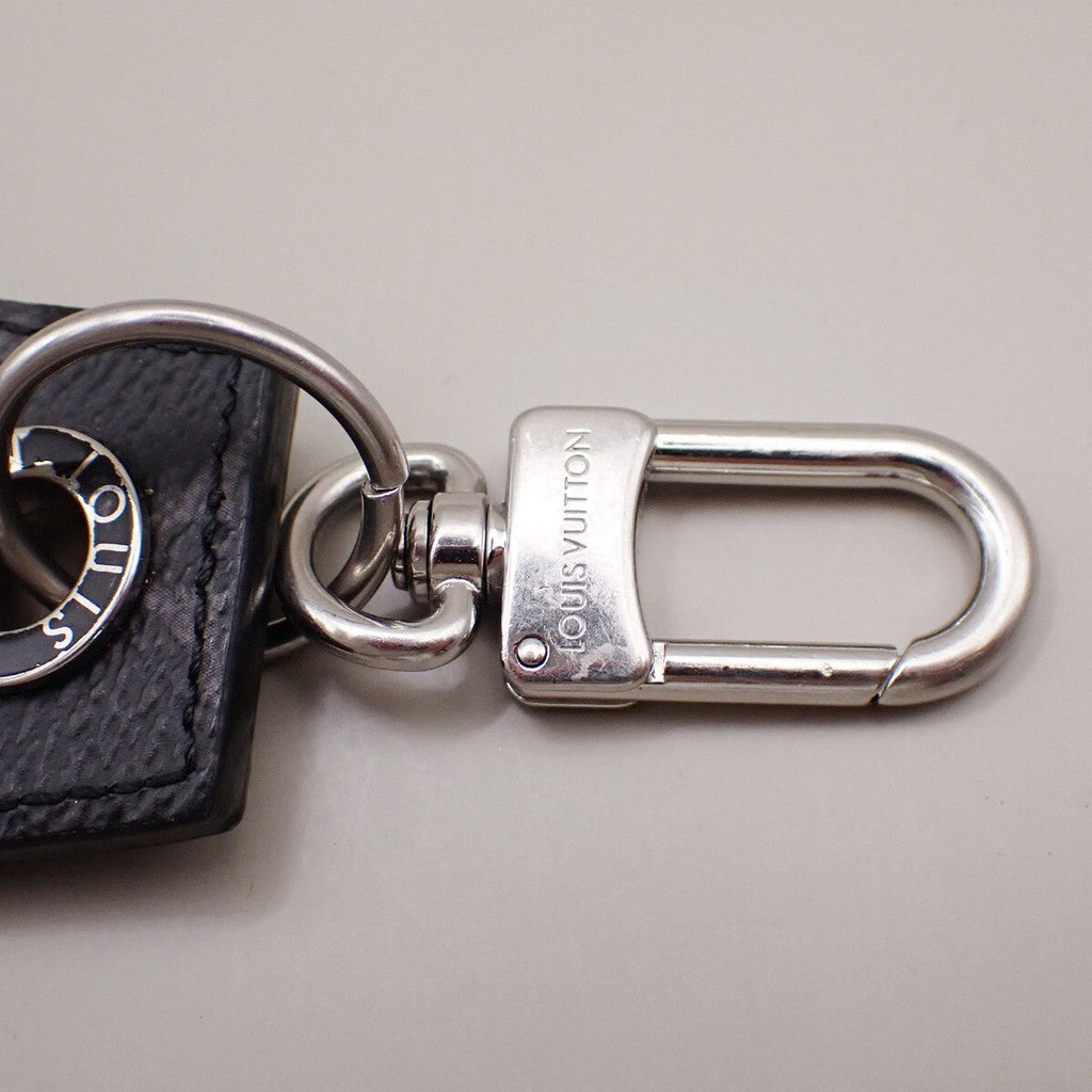 Louis Vuitton Enchappe Key Holder Monogram Eclipse Canvas Black Leather Charms And Keychains Accessory (Pre-Owned)