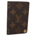 Louis Vuitton Porte Cartes Pression Card Case Monogram Canvas Brown Canvas Card Holders Accessory (Pre-Owned)