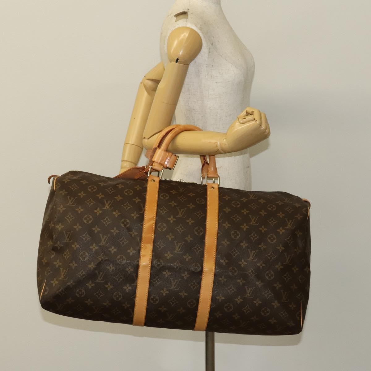 Louis Vuitton Keepall Bag Monogram Canvas Brown Canvas Travel Bag Bag (Pre-Owned)