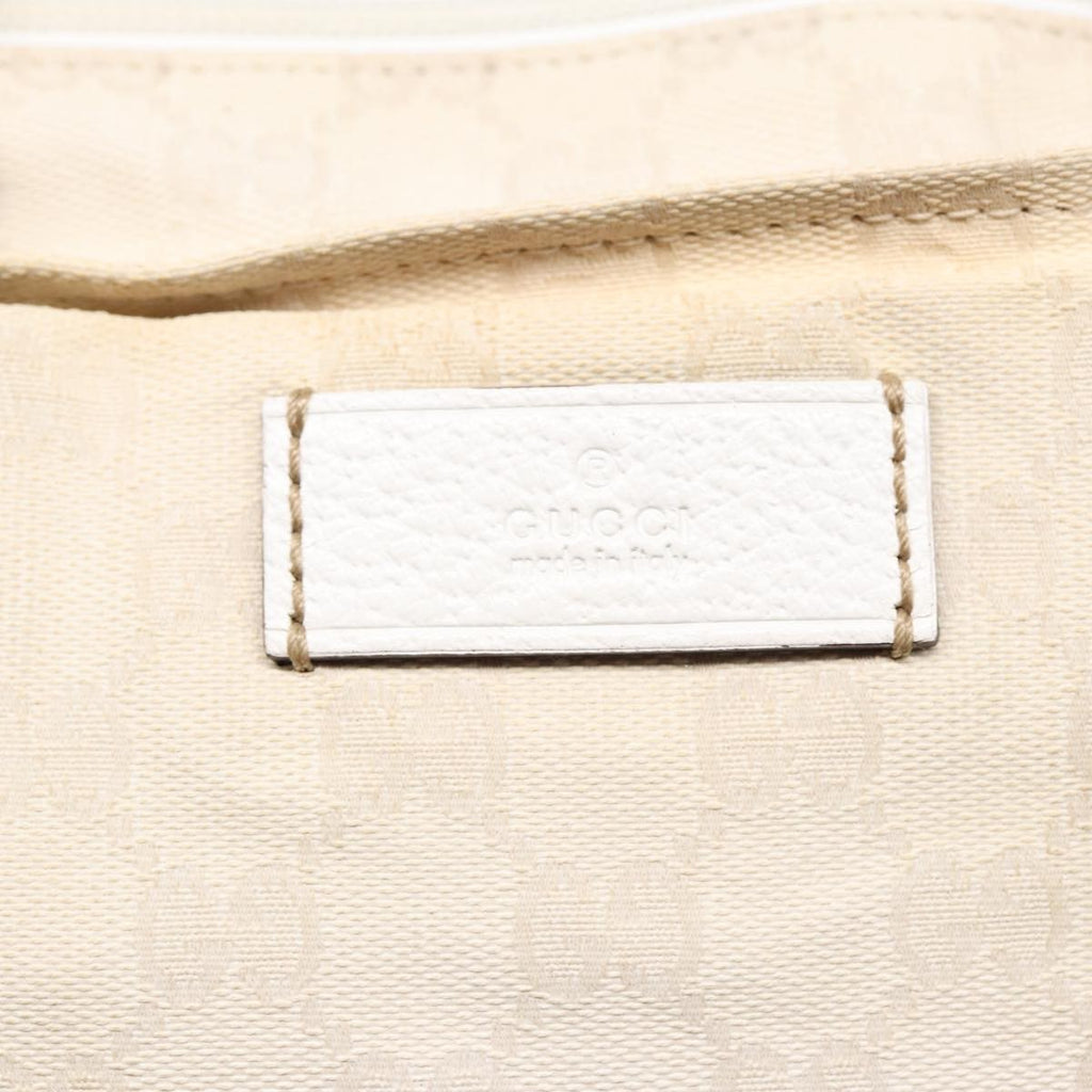 Gucci Web Zip Tote Gg Canvas Beige Canvas Tote Bag Bag (Pre-Owned)