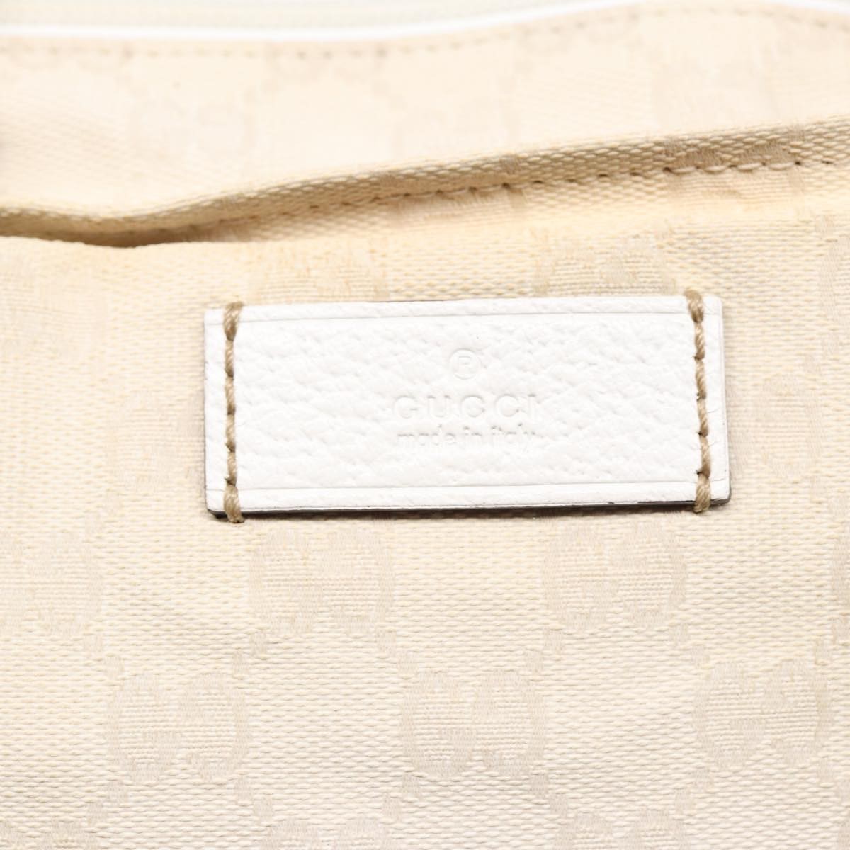 Gucci Web Zip Tote Gg Canvas Beige Canvas Tote Bag Bag (Pre-Owned)