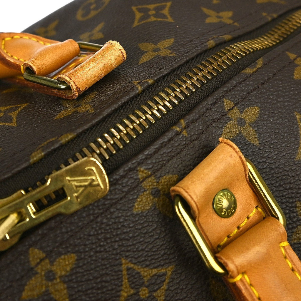 Louis Vuitton Keepall Bag Monogram Canvas Brown Canvas Travel Bag Bag (Pre-Owned)