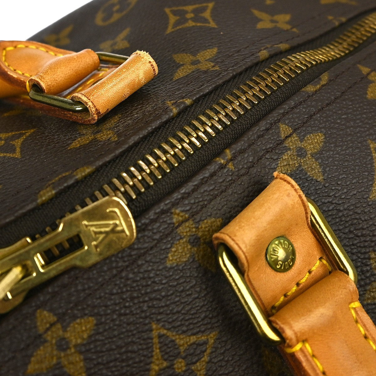 Louis Vuitton Keepall Bag Monogram Canvas Brown Canvas Travel Bag Bag (Pre-Owned)