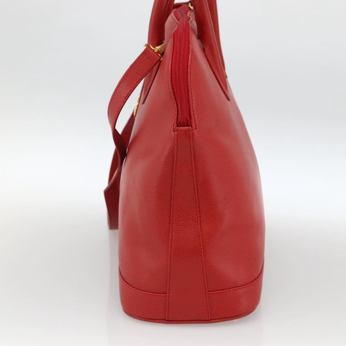Burberry Vintage Handbag Leather Red Leather Handbag (Pre-Owned)