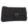 Fendi Ff Logo Pouch Canvas Black Canvas Clutche & Pouche Bag (Pre-Owned)