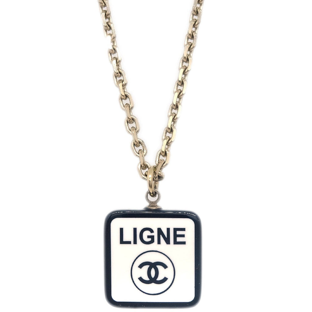 Chanel Cc No.5 Pendant Necklace Metal Gold Gold_Plated Necklace Jewelry (Pre-Owned)