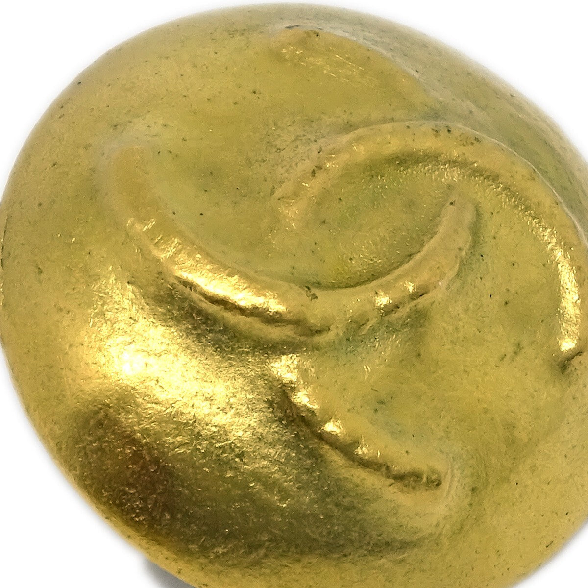 Chanel Vintage Cc Round Clip-On Earrings Metal Gold Gold_Plated Earrings Jewelry (Pre-Owned)
