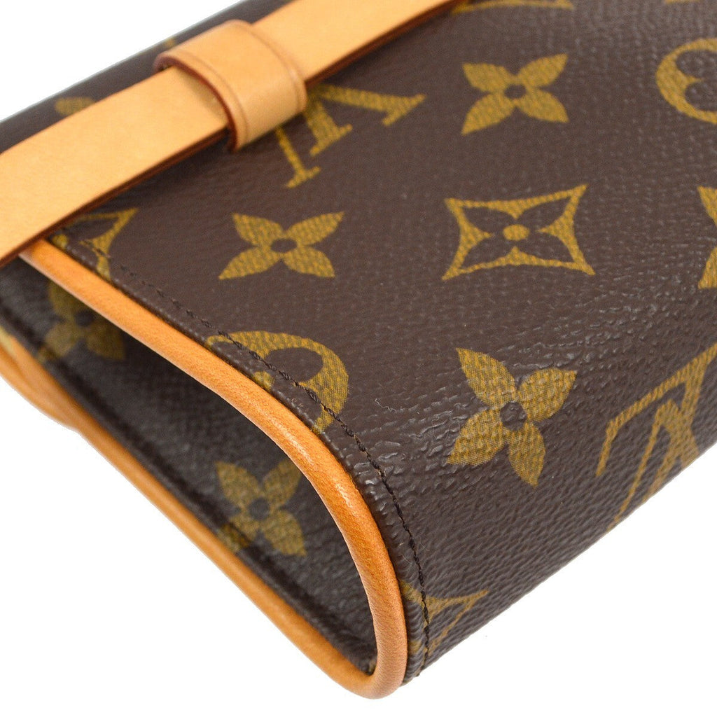 Louis Vuitton Florentine Waist Bag Monogram Canvas Brown Canvas Clutche & Pouche Bag (Pre-Owned)