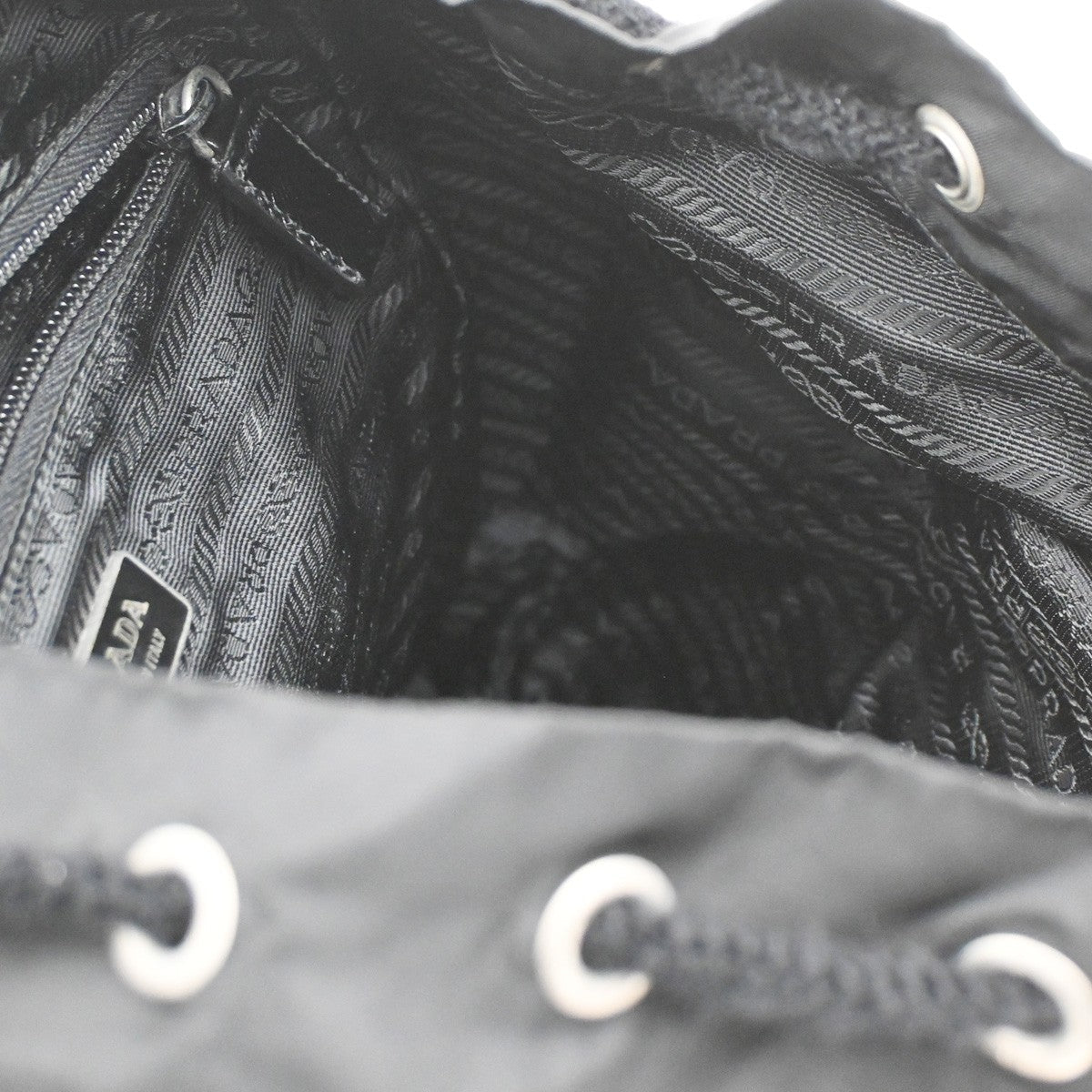 Prada Double Front Pocket Backpack Tessuto Black Nylon Backpack Bag (Pre-Owned)