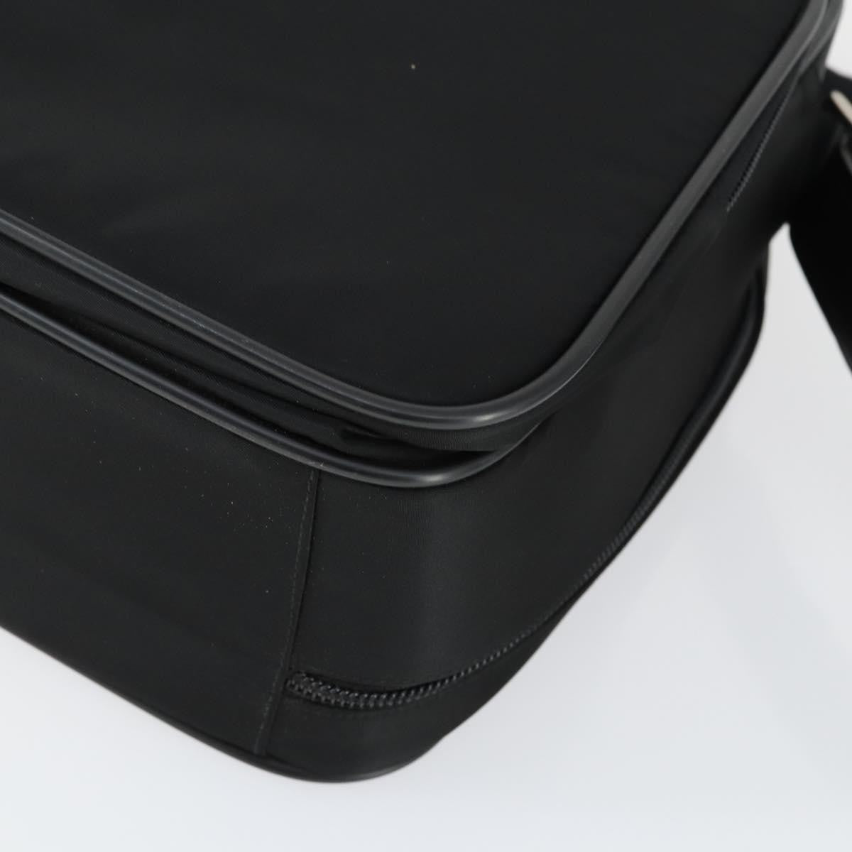 Prada Convertible Front Pocket Briefcase Tessuto With Saffiano Leather Black Nylon Briefcase Bag (Pre-Owned)