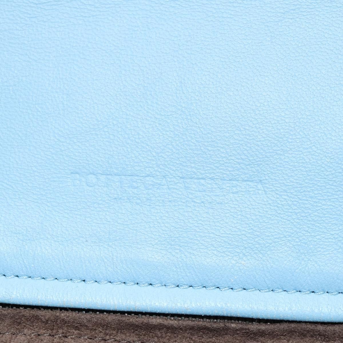 Bottega Veneta Intrecciato Shoulder Bag Leather Blue Leather Shoulder Bag Bag (Pre-Owned)