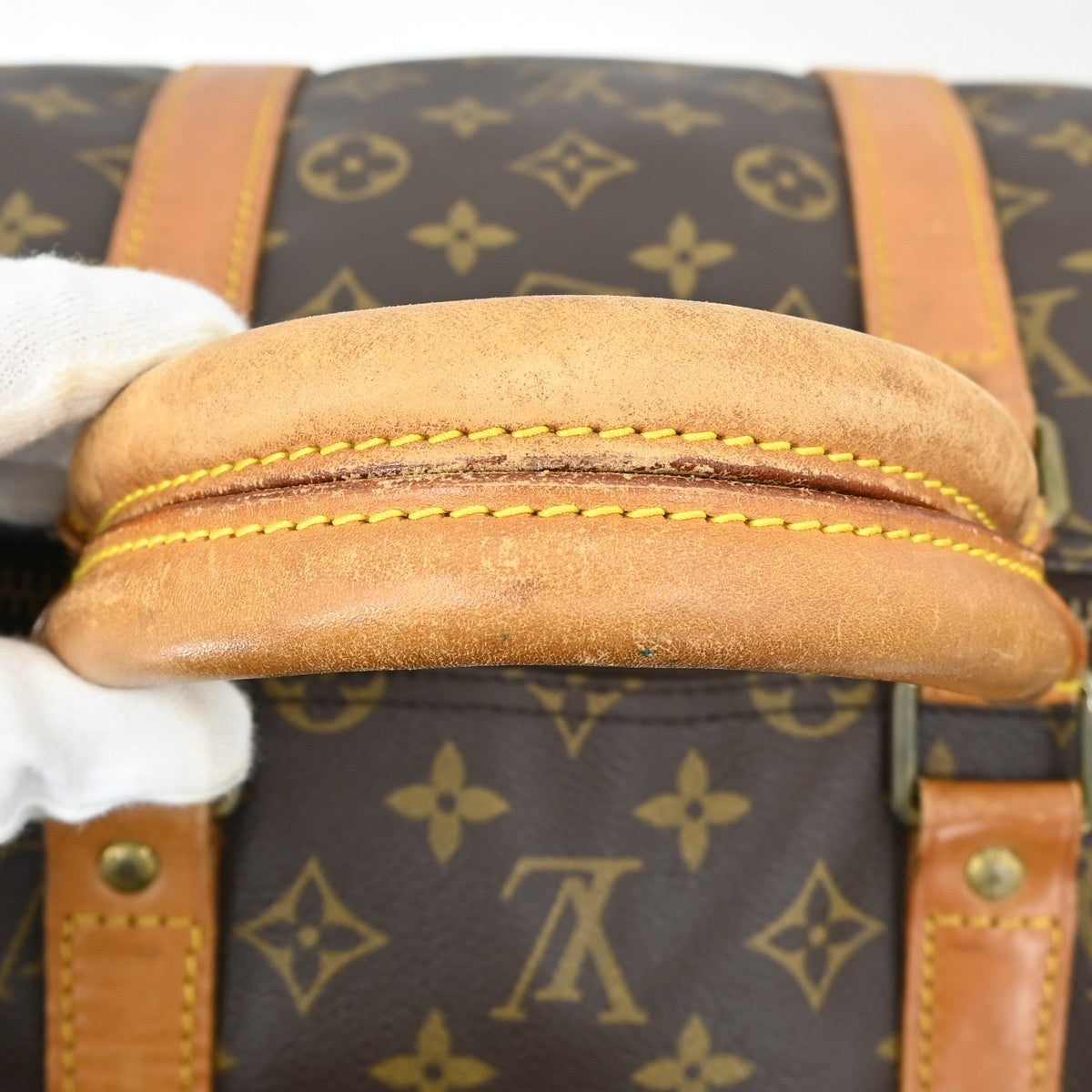 Louis Vuitton Keepall Bag Monogram Canvas Brown Canvas Travel Bag Bag (Pre-Owned)