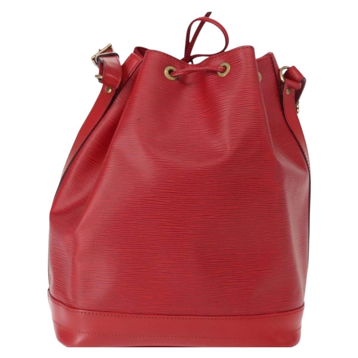 Louis Vuitton Noe Handbag Epi Leather Red Leather Shoulder Bag Bag (Pre-Owned)
