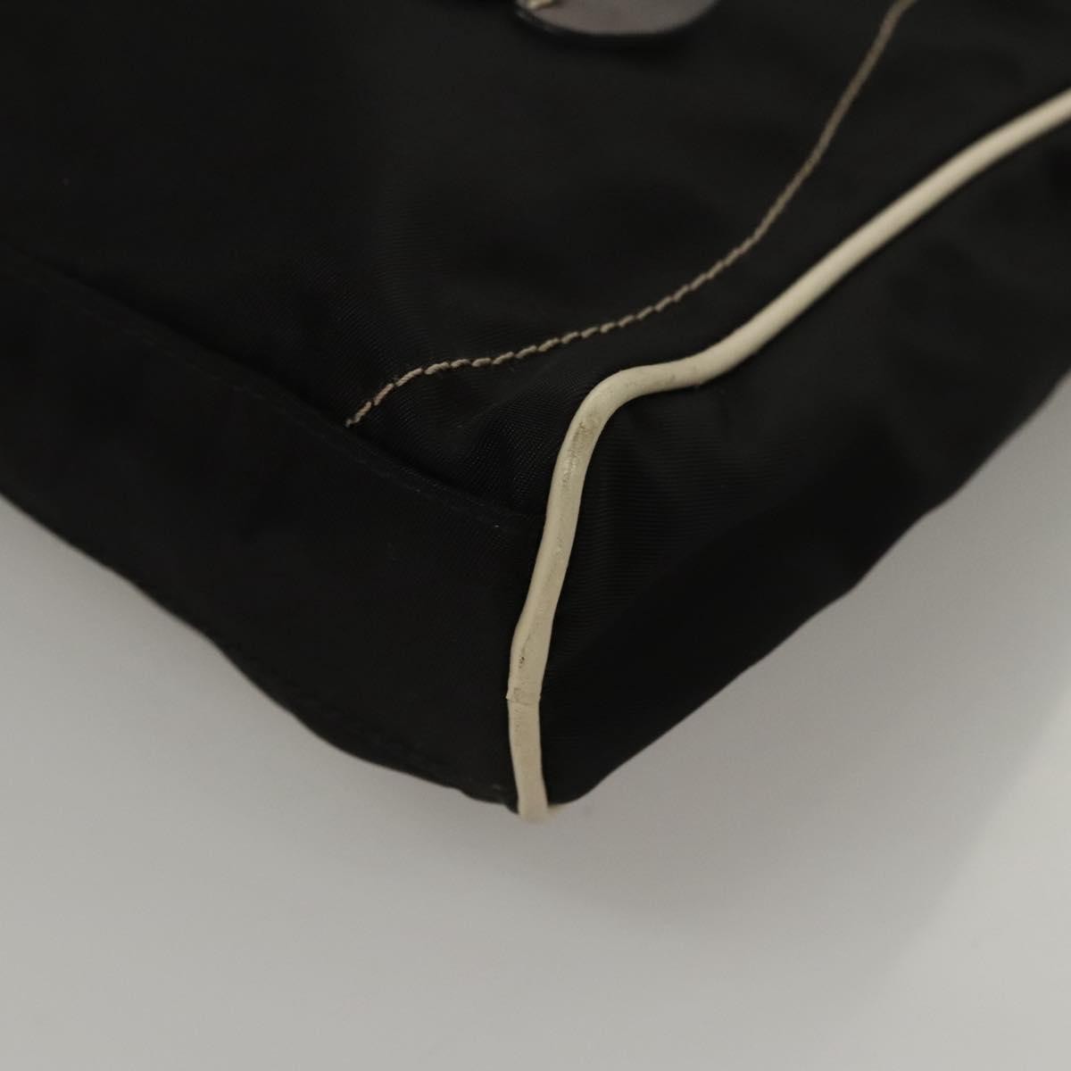 Prada Vintage Shoulder Bag Nylon And Leather Black Nylon Shoulder Bag Bag (Pre-Owned)