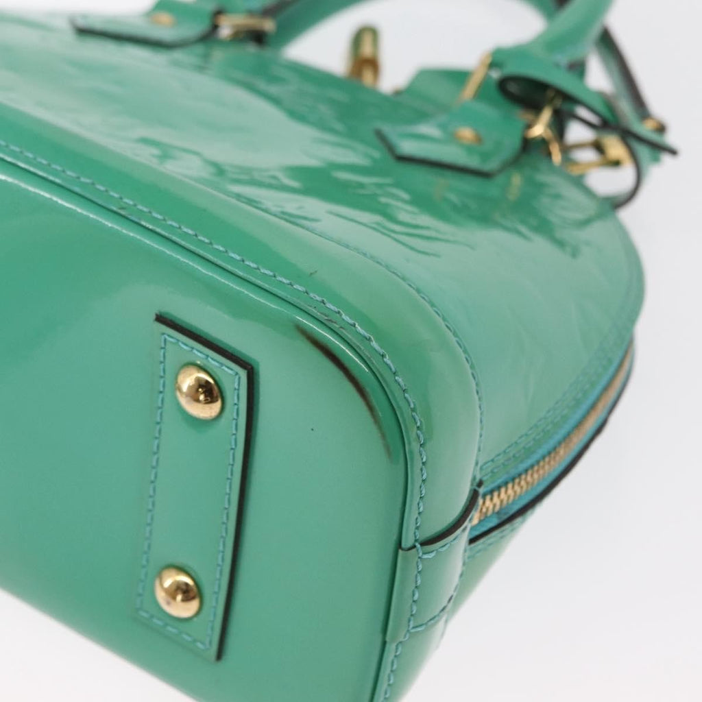Louis Vuitton Alma Handbag Monogram Vernis Blue Patent_Leather Handbag (Pre-Owned)