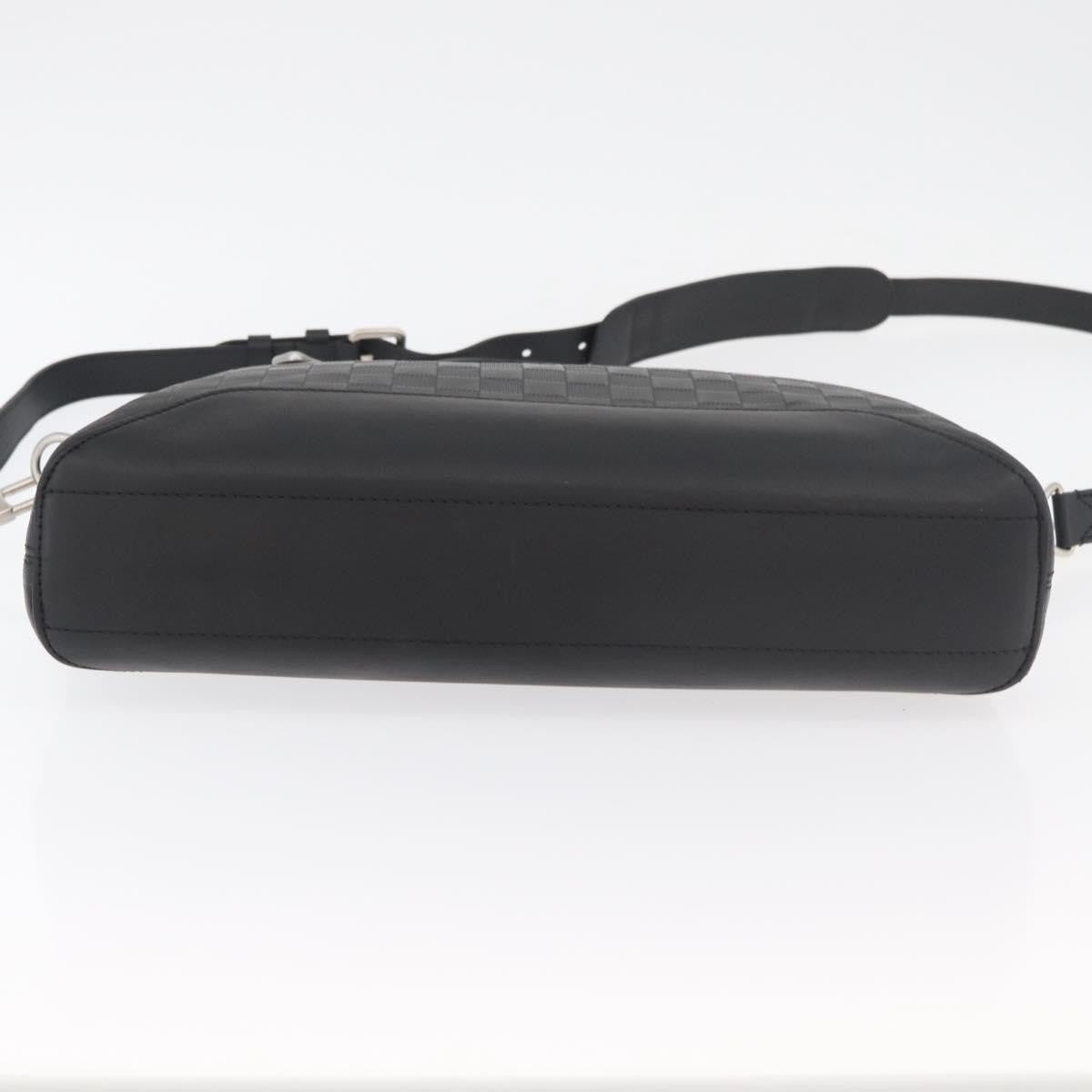 Louis Vuitton Avenue Soft Briefcase Damier Infini Leather Black Leather Briefcase Bag (Pre-Owned)