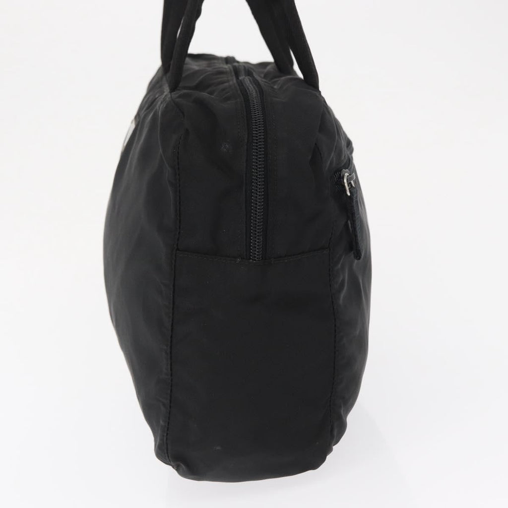 Prada Vintage Zip Handbag Tessuto Black Nylon Handbag (Pre-Owned)