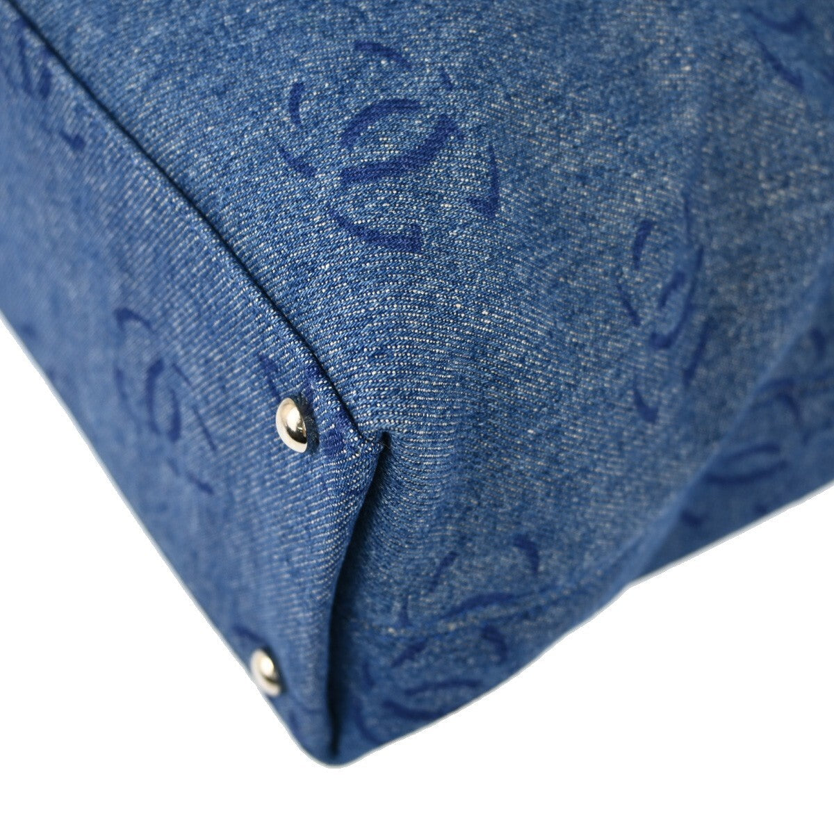 Chanel Vintage Cc Tote Denim Blue Denim_Jeans Tote Bag Bag (Pre-Owned)