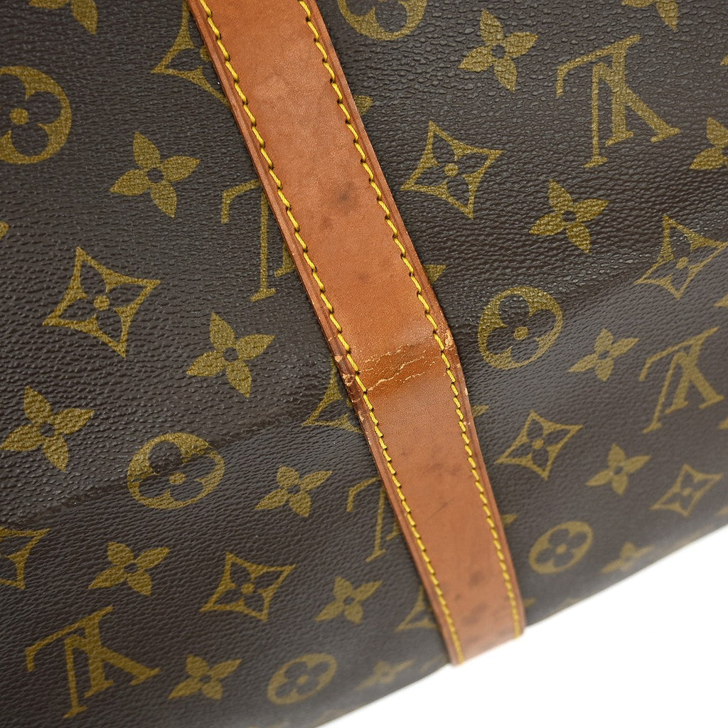 Louis Vuitton Keepall Bag Monogram Canvas Brown Canvas Travel Bag Bag (Pre-Owned)