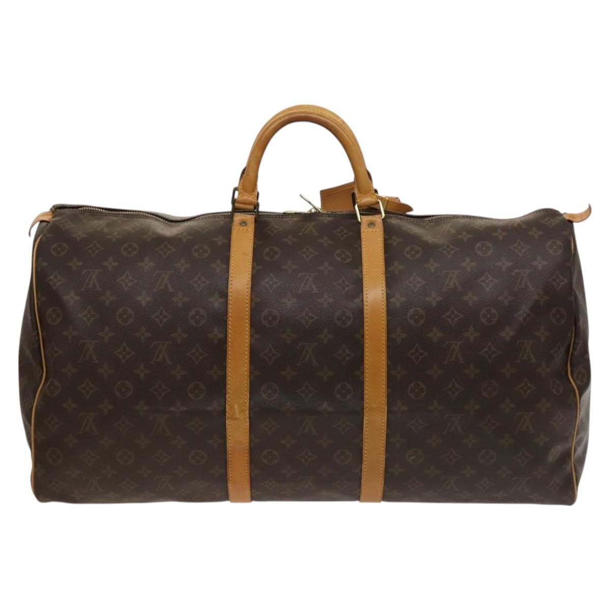 Louis Vuitton Keepall Bag Monogram Canvas Brown Canvas Travel Bag Bag (Pre-Owned)