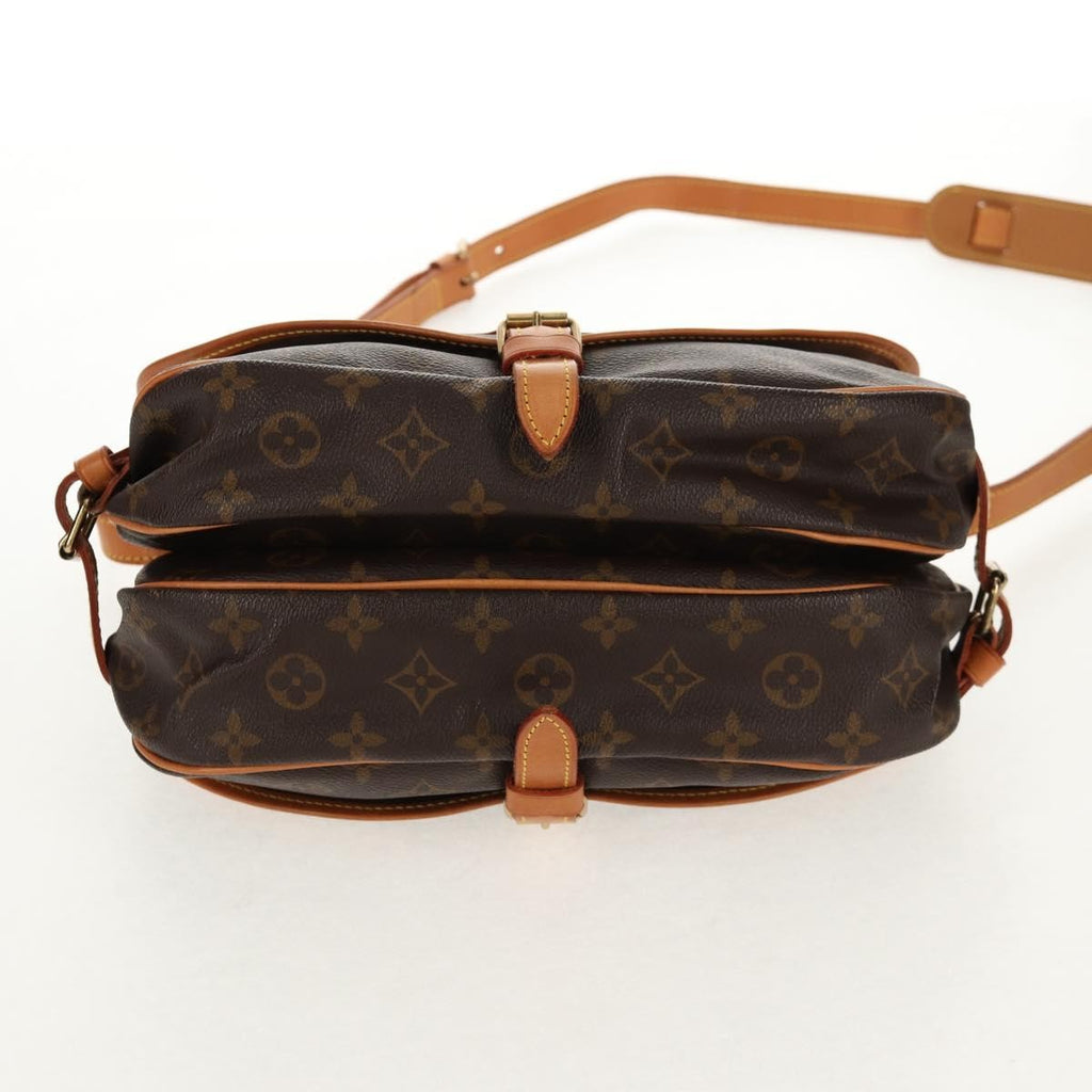 Louis Vuitton Saumur Handbag Monogram Canvas Brown Canvas Shoulder Bag Bag (Pre-Owned)