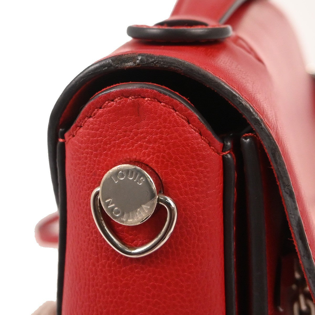 Louis Vuitton Very Messenger Monogram Leather Red Leather Shoulder Bag Bag (Pre-Owned)