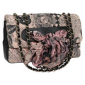 Chanel Flap Shoulder Bag Canvas Pink Cotton Shoulder Bag Bag (Pre-Owned)