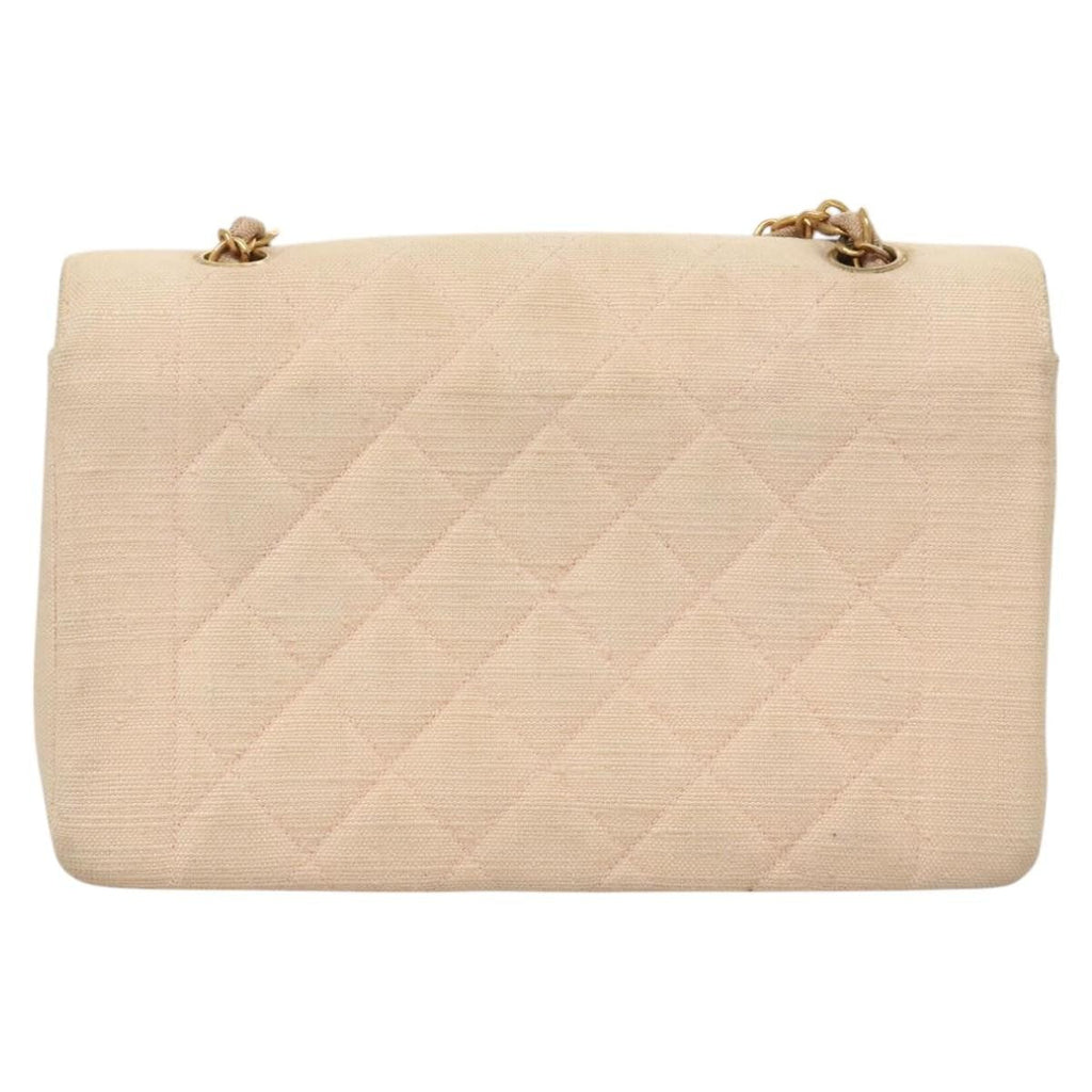 Chanel Vintage Diana Flap Bag Quilted Canvas Pink Canvas Shoulder Bag Bag (Pre-Owned)