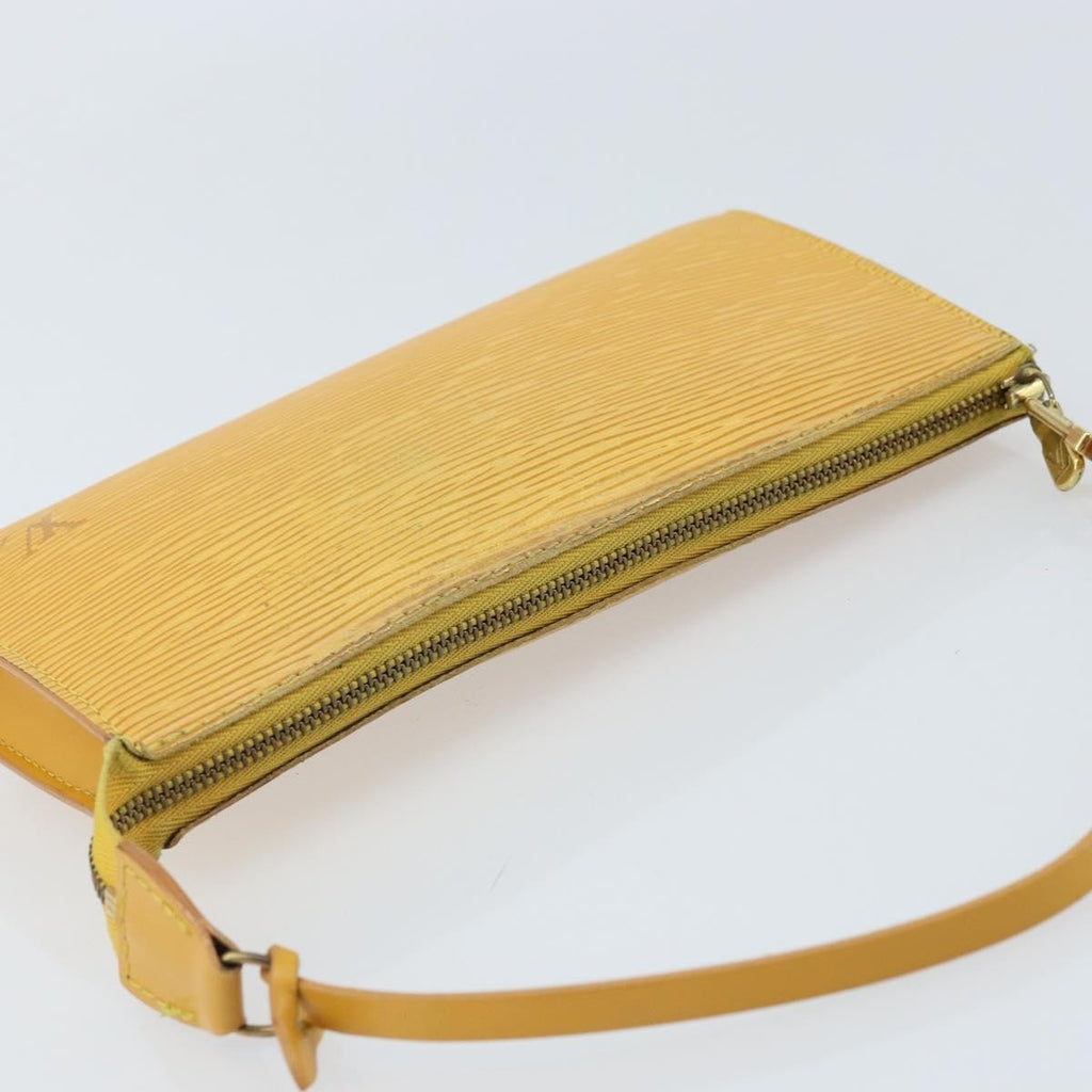 Louis Vuitton Pochette Accessoires Epi Leather Yellow Leather Clutche & Pouche Bag (Pre-Owned)