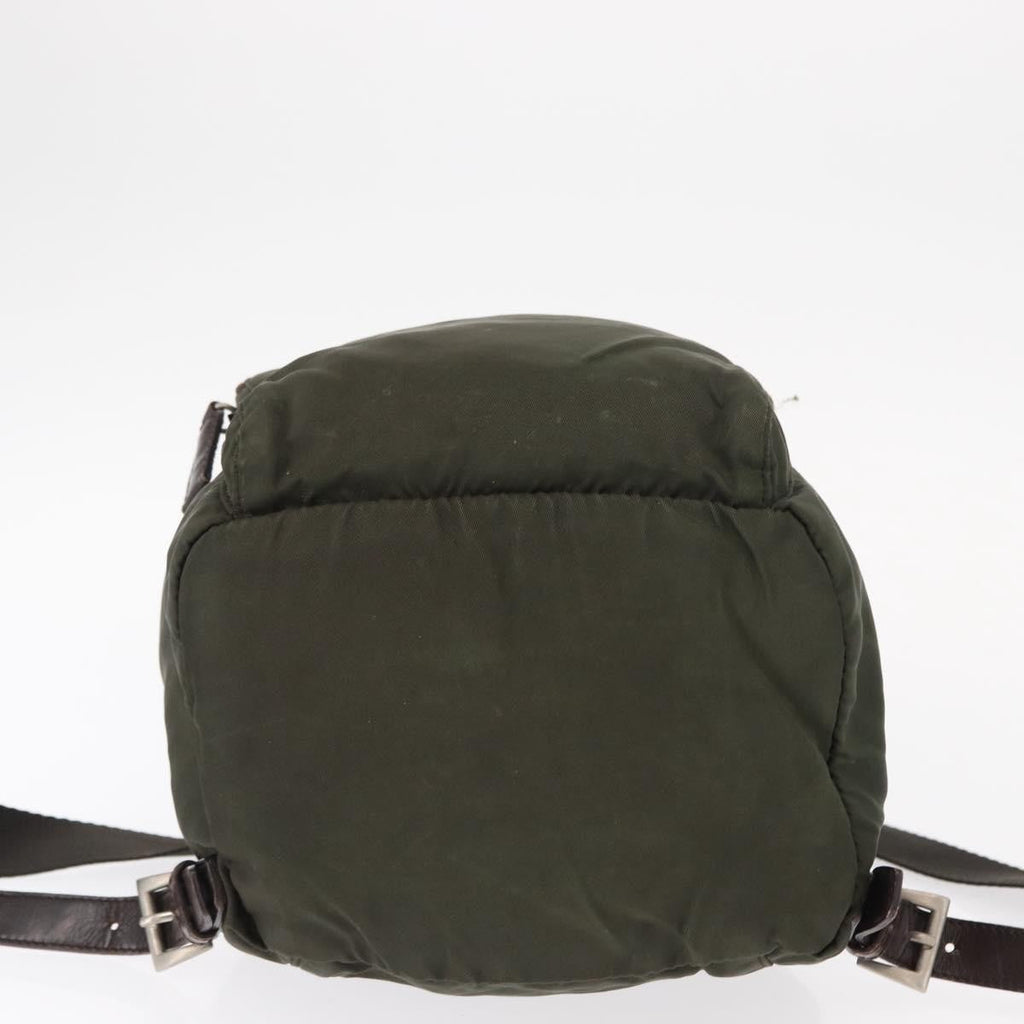 Prada Front Pocket Backpack Tessuto Khaki Nylon Backpack Bag (Pre-Owned)