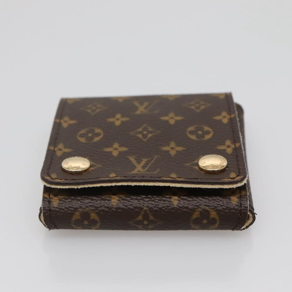 Louis Vuitton Case Jewelry Box Canvas Brown Canvas Wallets Accessory (Pre-Owned)