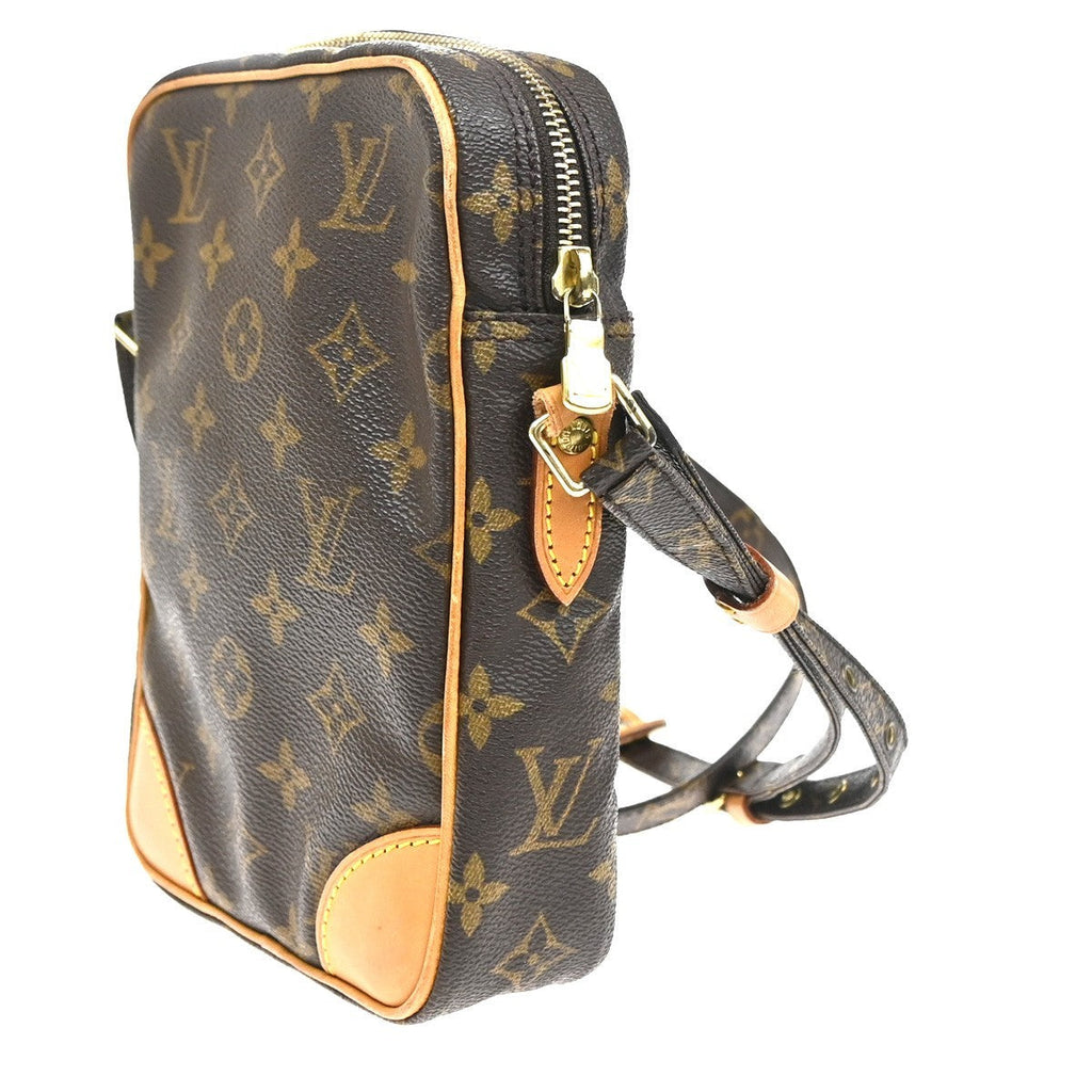 Louis Vuitton Danube Handbag Monogram Canvas Brown Canvas Shoulder Bag Bag (Pre-Owned)