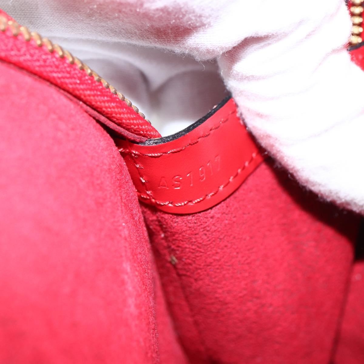 Louis Vuitton Lussac Handbag Epi Leather Red Leather Shoulder Bag Bag (Pre-Owned)